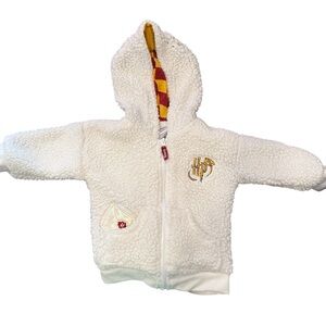 Harry Potter Hedwig Owl Fleece Zip Up Hoodie, size 12 Months